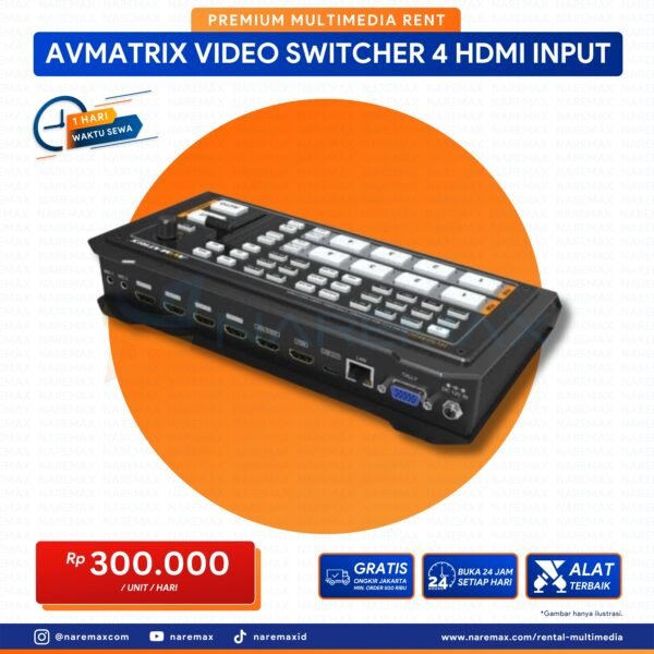 Vendor Sewa Avmatrix Video Switcher 4 Hdmi Input - Vendor Rental Multimedia Murah Terbaik Di Jakarta - Naremax Rental Multimedia