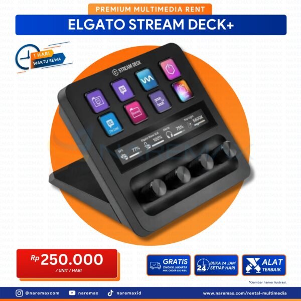 Vendor Sewa Elgato Stream Deck+ Midi Controller - Vendor Rental Multimedia Murah Terbaik Di Jakarta - Naremax Rental Multimedia