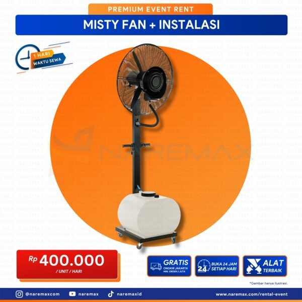 Vendor Sewa Kipas Angin Air / Cooling Fan (Blower) Misty Fan + Instalasi - Sewa Ac Standing Jakarta - Vendor Rental Multimedia Murah Terbaik Di Jakarta - Naremax Rental Multimedia