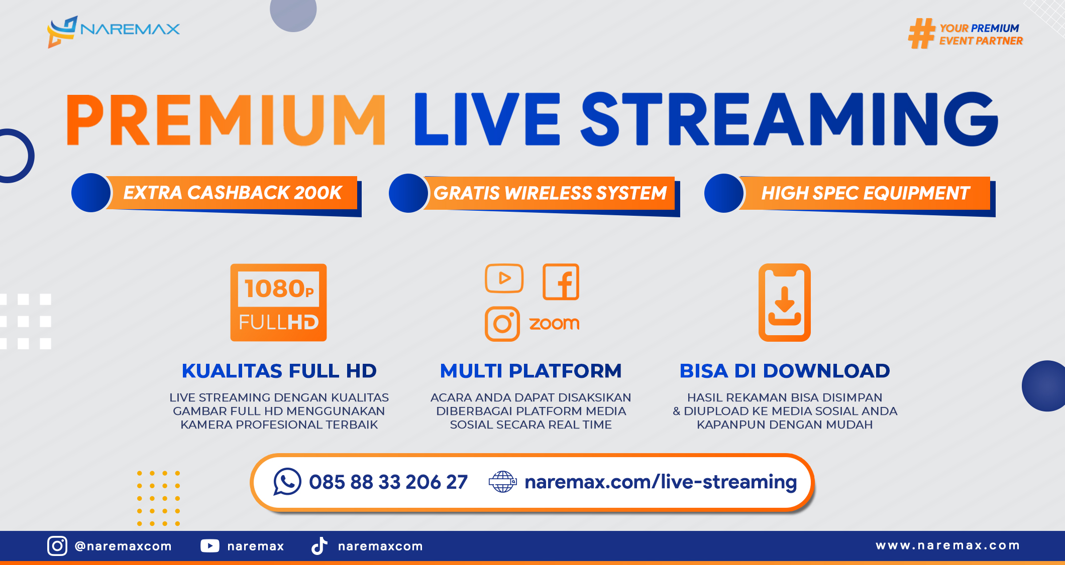 Banner Jasa Live Streaming Murah - Jasa Live Streaming Acara Hybrid - Jasa Live Streaming Webinar - Jasa Live Streaming Pernikahan