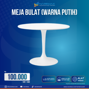 Vendor Sewa Meja Dealing Bulat Putih Jakarta - Vendor Rental Multimedia Murah Terbaik di Jakarta - Naremax Rental Multimedia