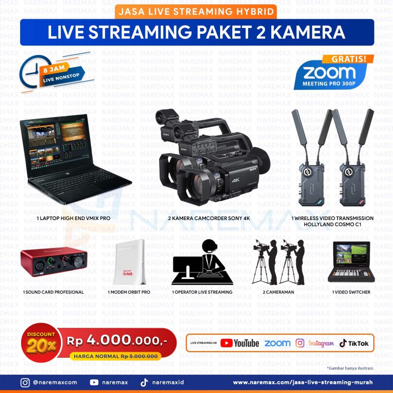 Homepage New Edition 15 Jasa Live Streaming Multicam Hybrid Murah Paket 2 Kamera - Vendor Jasa Live Streaming Murah Jakarta Bogor Depok Tangerang Bekasi