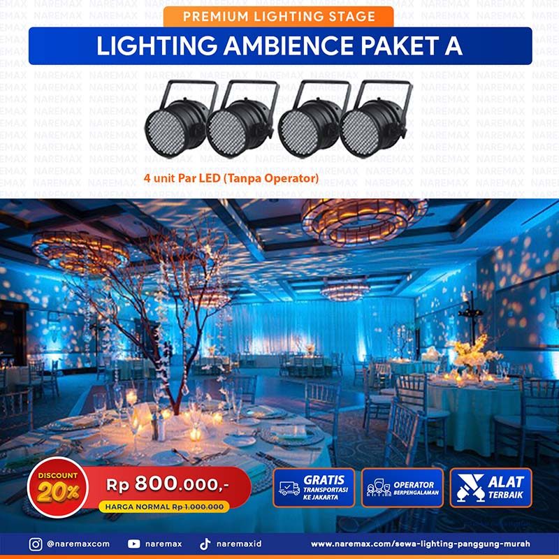 Sewa Lighting Panggung Murah Paket Ambience A - Rental Lighting Stage Panggung Murah Di Jakarta Bogor Depok Tangerang Bekasi