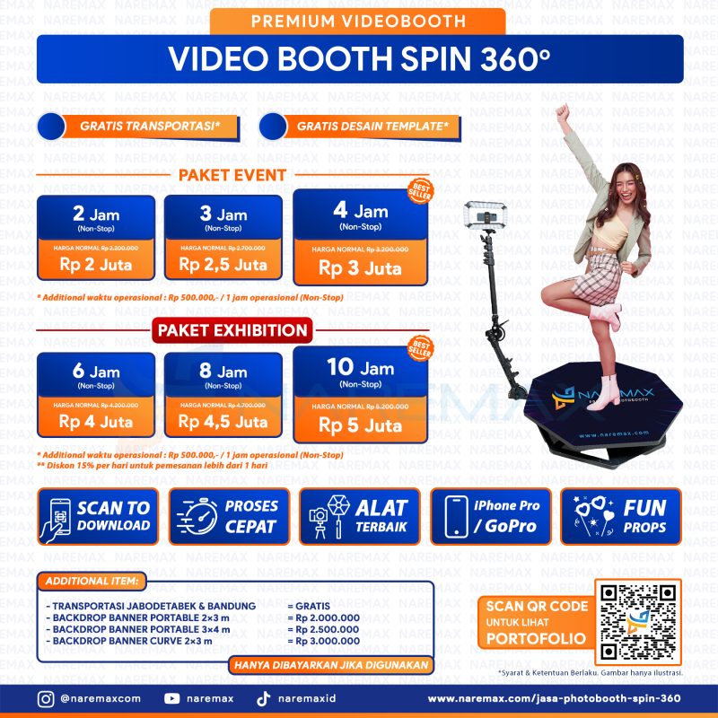 Jasa Event Organizer Prom Night Murah 10 Vendor Jasa Photobooth Spin 360 Murah Jakarta - Pricelist Videobooth Spin 360 Juni 2025 - Daftar Harga Pricelist Rental Jasa Photobooth Videobooth Bogor Depok Tangerang Bekasi Bandung Surabaya Bali Terbaik