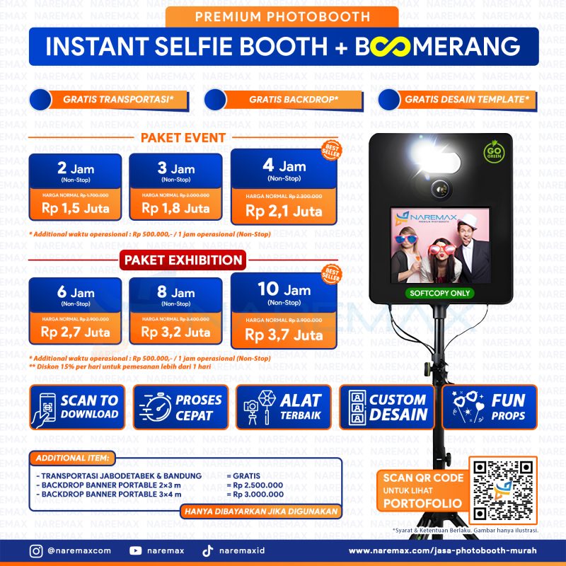 Jasa Event Organizer Prom Night Murah 9 Vendor Jasa Photobooth Instan Selfie Booth Murah Jakarta - Pricelist Instant Selfie Booth Boomerang Juni 2025 - Daftar Harga Pricelist Rental Jasa Photobooth Instan Selfie Booth Bogor Depok Tangerang Bekasi Bandung Surabaya Bali Terbaik